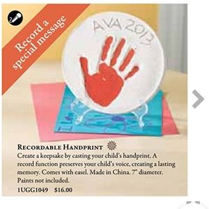 Unicef diy Keepsake Child's Handprint w/recording